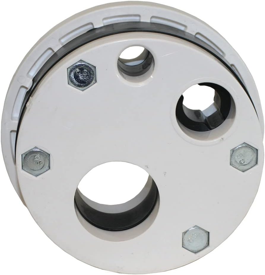 Merrill MFG 5" Well Seal Cap with Single Top Plate – Single Drop 1-1/4" Water Well Seal for Submersible or Jet Pumps, Heavy-Duty Construction for 5 Inch Well Casing
