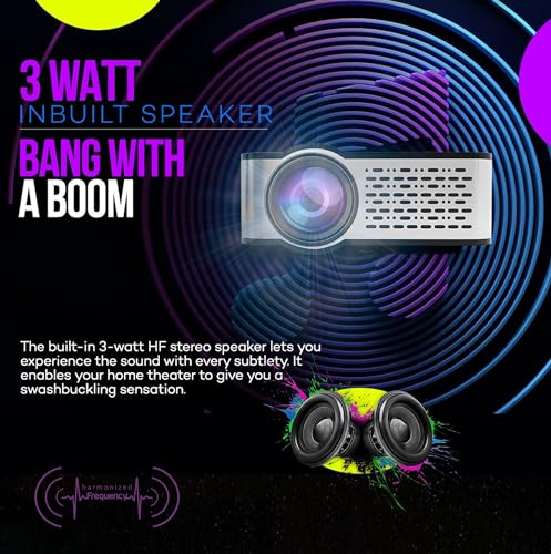 Image of E Gate i9 Pro-Max Android, 1080p Native Full HD Home Projector, 4k Support, 6900 Lumen LED, 534cm Screen | Inbuilt Speaker | 4P+4D Digital Keystone, with Netflix, Prime etc | WiFi & BT | E05i33,Black