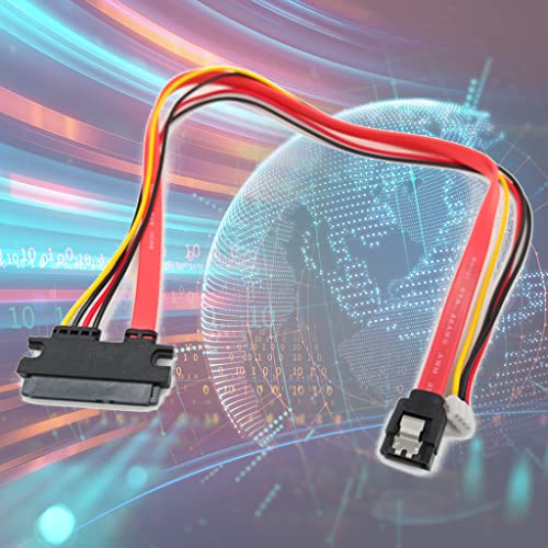 Cable extensión SATA 22 pines macho a hembra rojo 42 cm miniatura 2