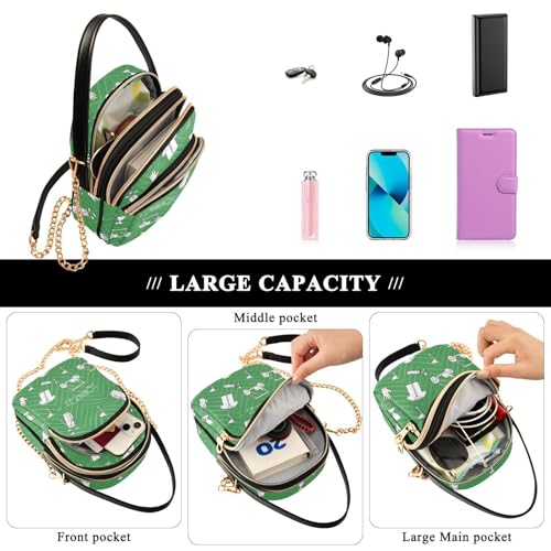 Image of MCHIVER Golf Crossbody Bag for Women Cell Phone Purse Wallet with Removable Chain Shoulder Handbag