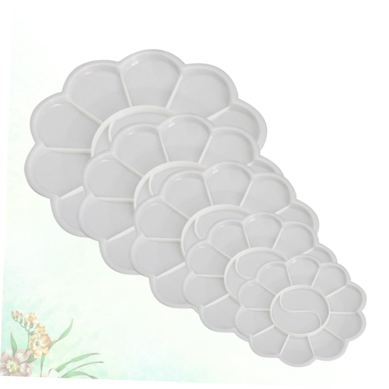 ARTIBETTER DIY Craft Essential Lightweight Sanitary Palette Set 5pcs Watercolor Paint Trays