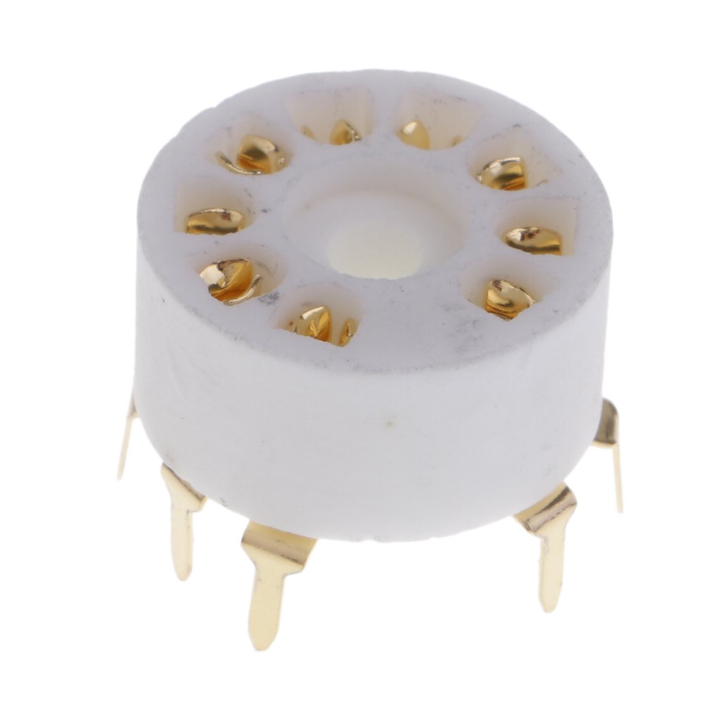 Amazon | 9ピンのpcbマウント真空管ソケットgzc9-a-g 12ax7 12au7