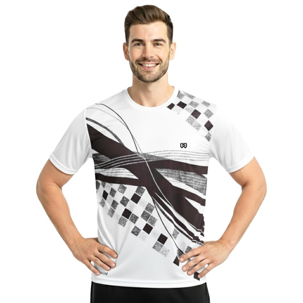 kwings Round Neck T-Shirt | Dry-Fit Fabric | Half Sleeve Tshirt | Soft Stretchable Gym Wear | Sports Tshirt-picture-23