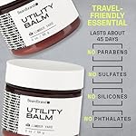 Beard Balm for Men - Travel Pack - Supports Thicker Beard, Lumber Yard Scent, Natural Ingredients Butter Reduces Dryness & Enhances Look - 2 oz - Image 4
