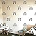 64pcs/Set Boho Arch Wall Stickers Rainbow Wall Decals for Kids Girls Room Decor New Art Murals Removable Unique Birthday Gift FG355 (Black)