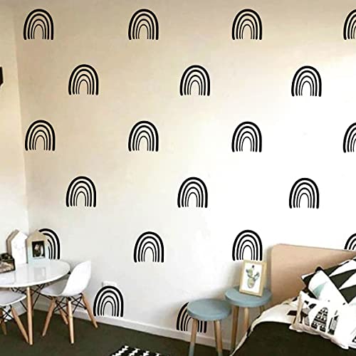 Set de 64 adhesivos de pared arco boho negro