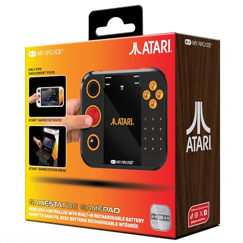 Image of My Arcade Gamestation Retro Gamepad: Wireless Controller for Gamestation Go | Atari Gamestation Mega, Rechargeable Battery, Wireless, Premium