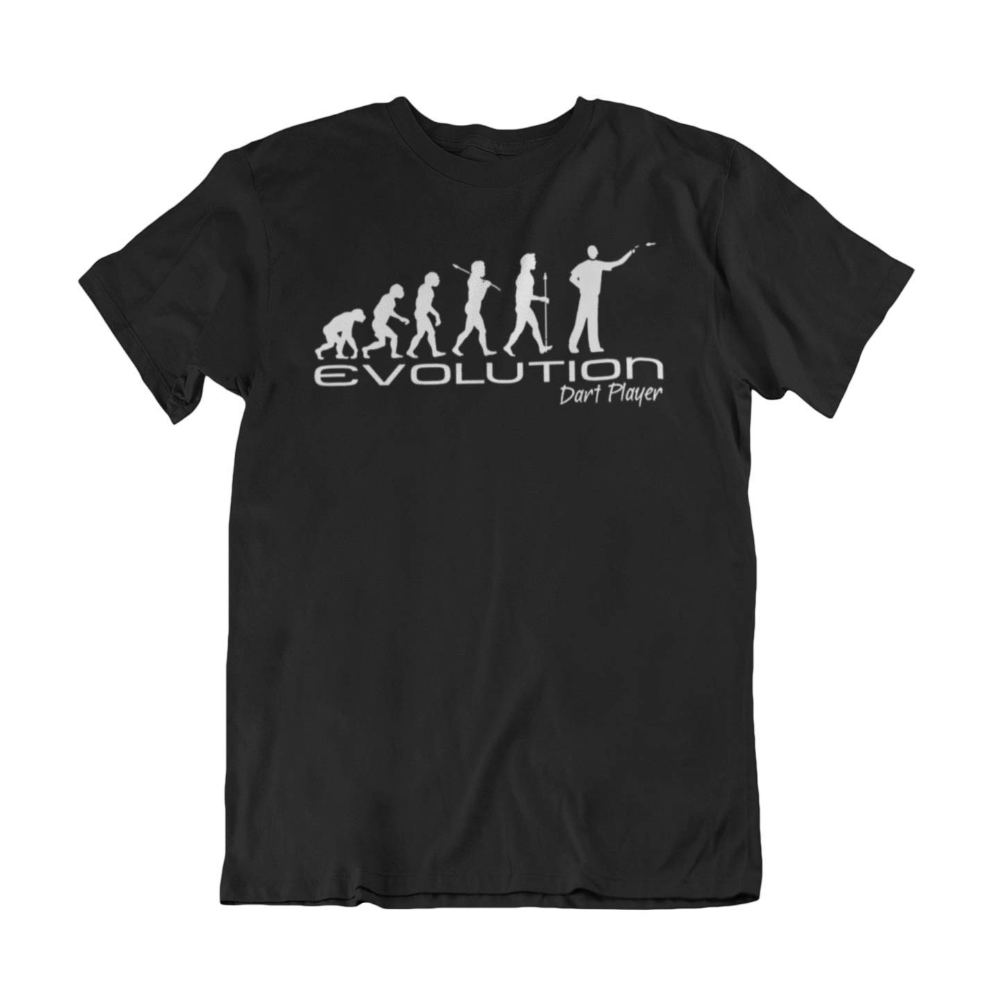 Jonny Cotton Men's Black Evolution Of A Morris Dancer - Dancing Hobbie Novelty T-Shirt (Large, )