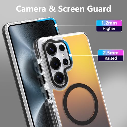 Image of Magnetic Case for Samsung Galaxy S26 Ultra [Compatible with Magsafe] [Cute Fashion Fluorescent Design] [1 Screen Protector] Slim Translucent Matte Case for Galaxy S26 Ultra 6.9 inch, Black