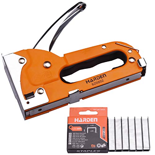 Staple gun, Manual gun with 1000 staples. 4-8mm Heavy duty stapler gun for upholstery, fixing material, decoration, carpentry, furniture, wood, fabric grapadora engrapadora para tapiceria, madera