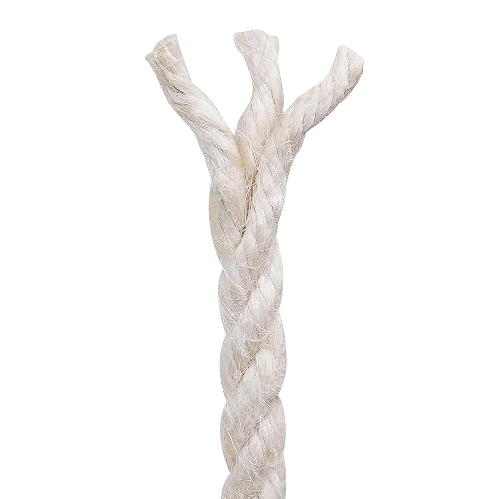 Cuerda yute 8 mm blanca 100% yute Tossa 3 hebras naturales