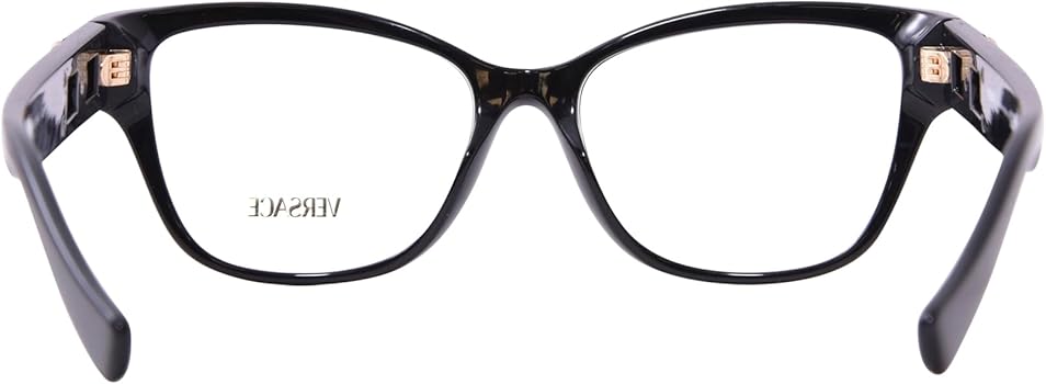 Amazon.com: Versace VE3347 - GB1 Eyeglasses Woman Black 54 mm