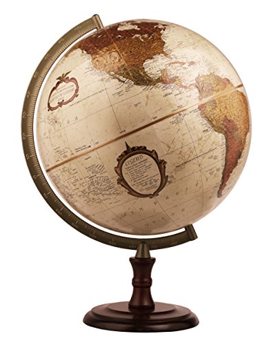Replogle Superior- Bronze Metallic Desktop World Globe, Raised Relief (12"/30cm Diameter) Made in