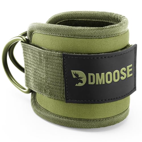 Image of DMoose Ankle Strap for Cable Machine - One Size Fit with Premium Padding, Workout Kickback Ankle Cuffs, Ankle Bands for Working Out, Booty Workouts, Leg Extension, Hip Abductors & Lower Body Exercises