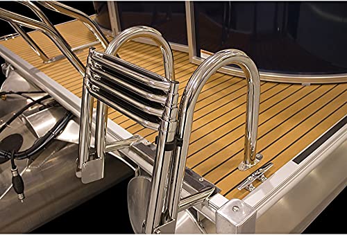 Escalera telescópica de 4 peldaños para piscina con barandal miniatura 2