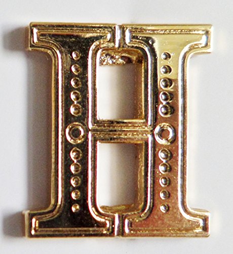 Capital Letter H Gilded Orange Order Collarette Character - W063/GH