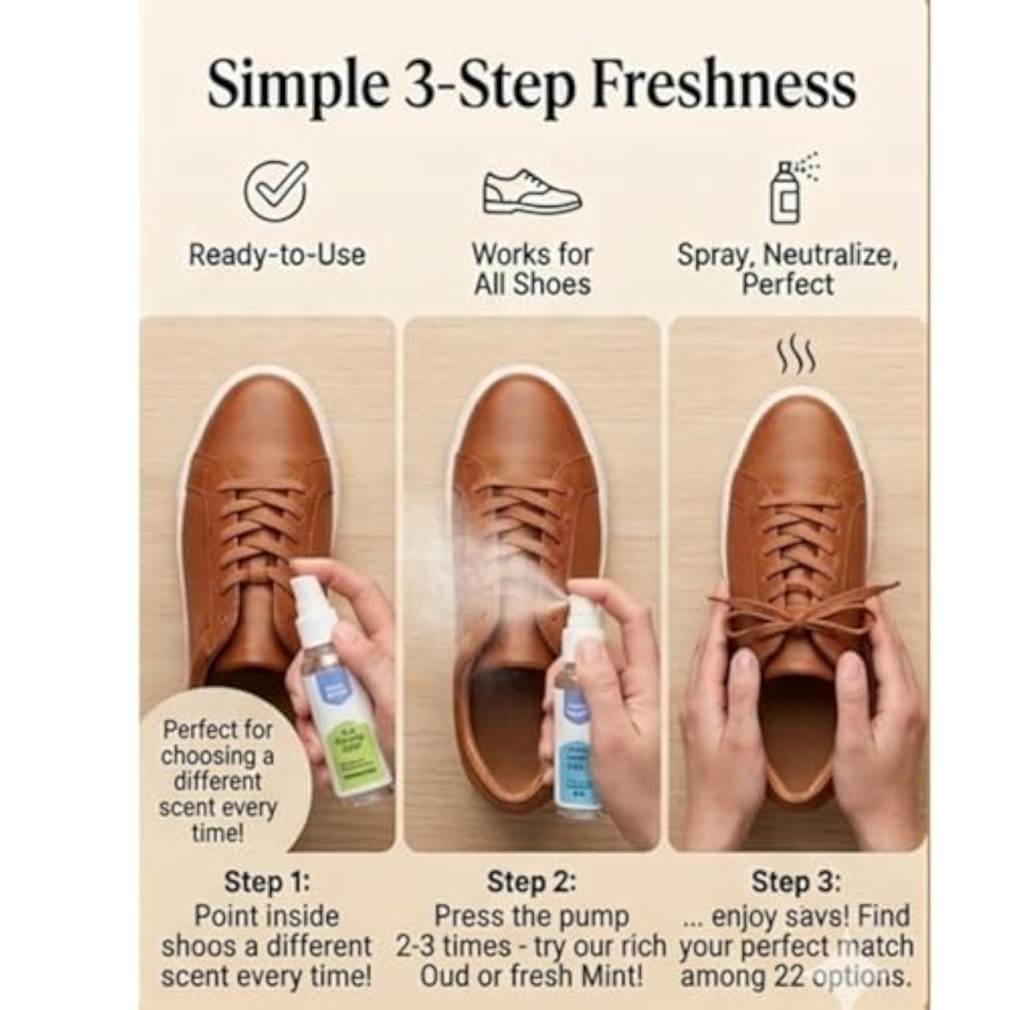 Retro Vibes Shoe Perfume Spray, Essential Oil Formula