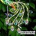 Glintoper Solar Garden Lights, 39 Inch Height Outdoor Metal Peacock Decorative Garden Stakes, Mothers Day Ideal Gifts, Waterproof Path Lights Lawn Stake Ornaments for Patio Pathway Yard Decoration