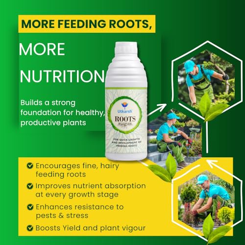 Image of Utkarsh Roots Multiplier Plant Food | Hairy Root Booster for Plants | Enhances Root Growth, Nutrient Uptake & Plant Health (1 Lit; Pack of 1)