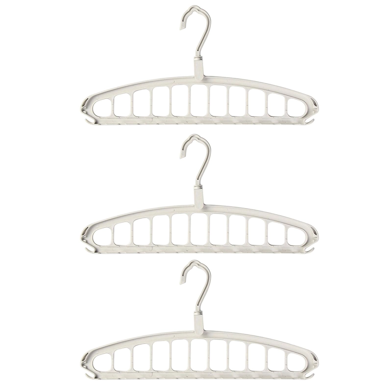 Ljhnba White Duty Multiple Hook Garment Hanger With 360 Degree Rotation And Nonslip Shoulders Closet Organizers Hanger Laundry Drying