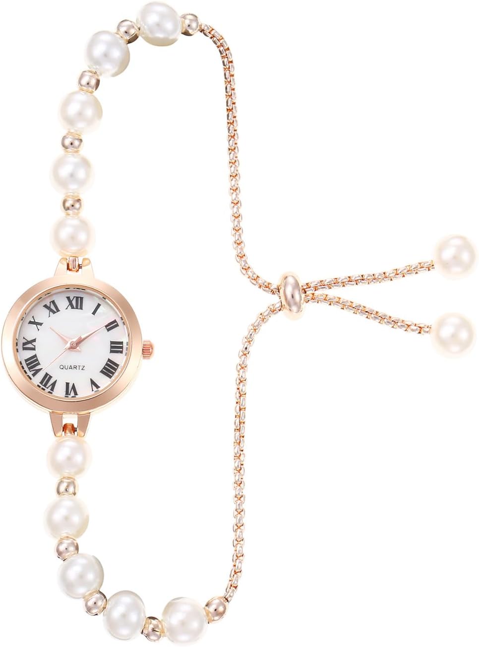 ADSBIAOYE Women's Fashion Simple Floral Bracelet Watch Diamond Quartz Light Luxury Watch