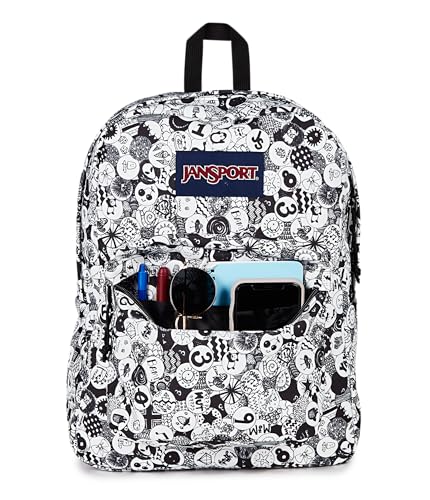 Image of JanSport SuperBreak One Backpack - Durable, Lightweight Bag with 1 Main Compartment, Front Utility Pocket with Built-in Organizer, Premium Backpack, Doodle Dots