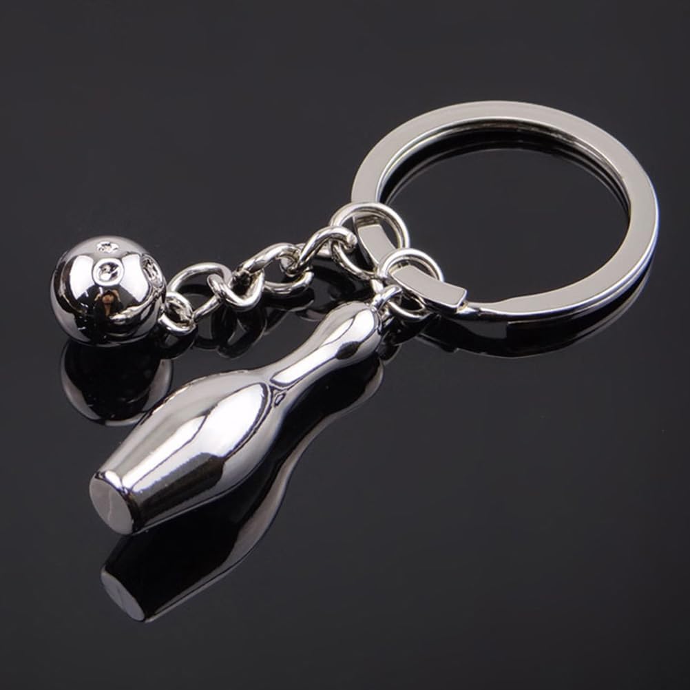 TOYANDONA 25 Pcs Bowling Keychain Bowling Pin Keychains Charm Key Chains Puff Key Chain Pendant Bag Zinc Alloy Cute Sports Ball Child