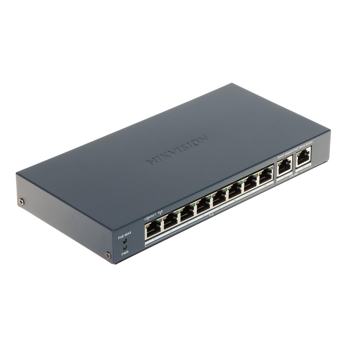 Switch Hikvision DS-3E1510P-EI/M(B) 8 Porte Gigabit PoE+ 802.3af/at + 2 Uplink