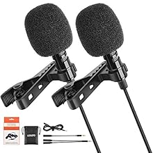 🎙 Two Professional Lavalier Microphones: LEKATO lapel microphone is a professional-grade noise-cancelling microphone, you can get clear sound easily without passing the lavalier microphone between person who speaks. 🎙 Recording Clear Sound: 360°sound...