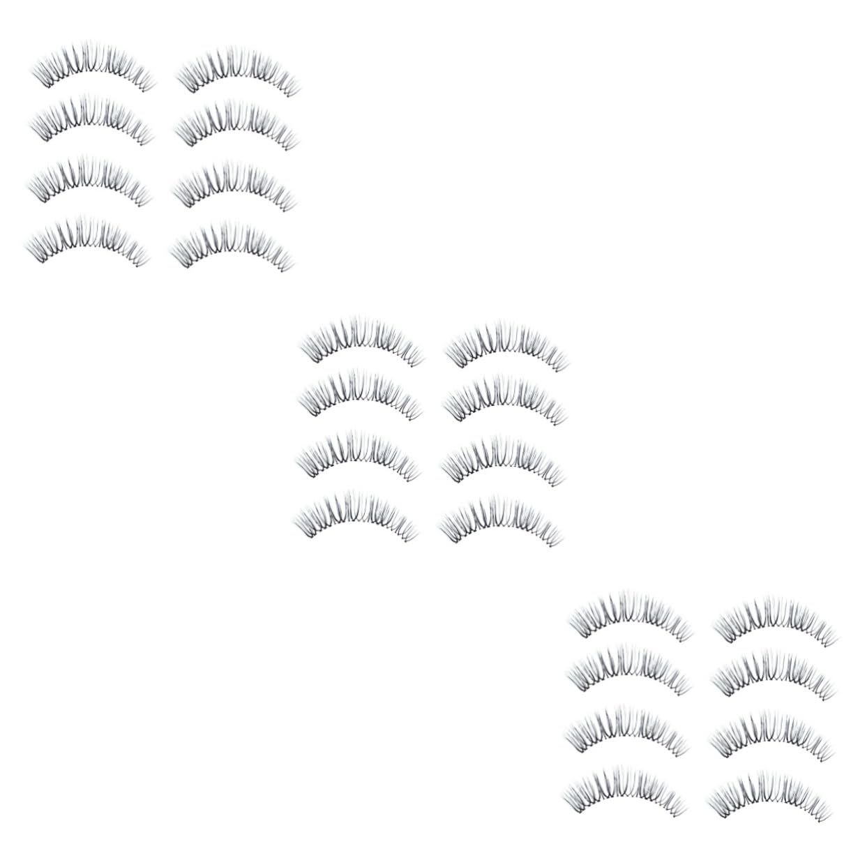 MAGICLULU 12 Paia ciglia finte kit ciglia magnetiche natura ciglia sottili estensione delle ciglia pestañas postizas naturales abito ciglia trucco ciglia naturali ciglio estendere