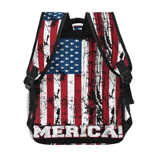 Independence Day American Flag Patriotic Backpack Casual Laptop Backpack Double Shoulder Bag Lightweight Backpack For Women Men Travel4