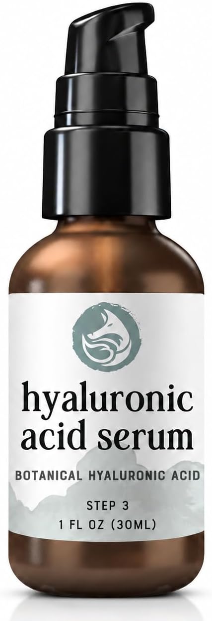 Hyaluronic Acid Face Serum - Hydrating Anti Wrinkle Anti Aging Facial Serum - With Vitamin C and E, Green Tea, Jojoba Oil - Natural and Organic - 1 Oz by Foxbrim Naturals