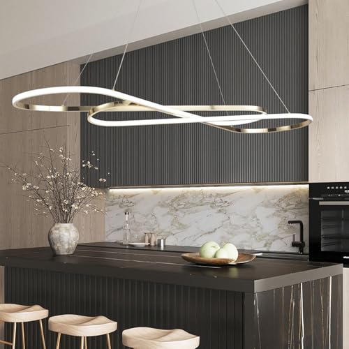 Image of Gold Modern LED Pendant Chandelier Light