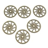 40 PCS Metal Antique Bronze Color Jewelry Making Supplies Charms Beading Crafting Wholesale 60125 Cog Steampunk Gear Wheel