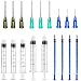 9 Pack Syringe with Blunt Needle Tip - 5ml, 3ml,1ml Syringes with 14ga, 18ga, 22ga Blunt Needles - Ideal for Measuring Liquids, Vape, Oil Dispensing and Glue Applicator