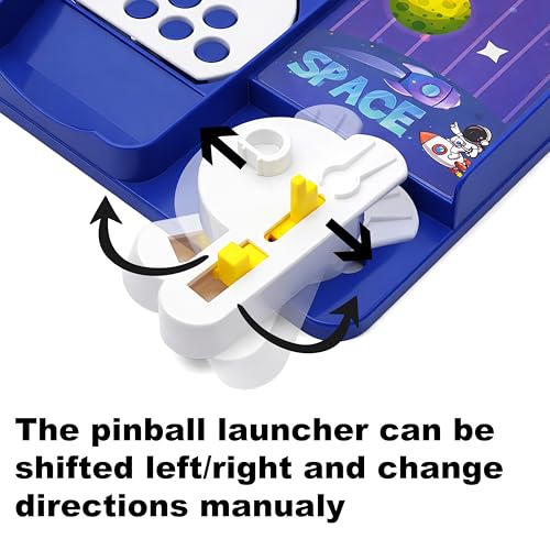 Image of VGRASSP Space Theme Pinball Bowling Tabletop Game Toy for Kids with 10 Bowling Pins - Interactive Indoor and Outdoor Manual Launcher Playset Gift - Color As Per Stock