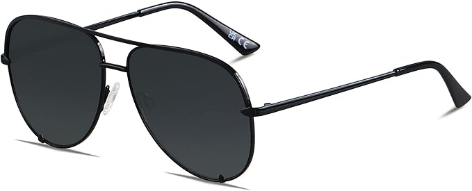 Oversized Aviator Sunglasses for Women UV Protection