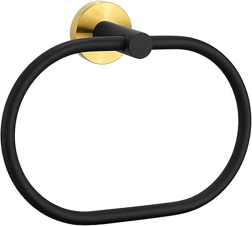 Miniatura 17 de Angle Simple Anillo de toalla cuadrado en oro latón, soporte de toalla de mano giratorio de acero inoxidable SUS 304 para baño, montaje en pared,