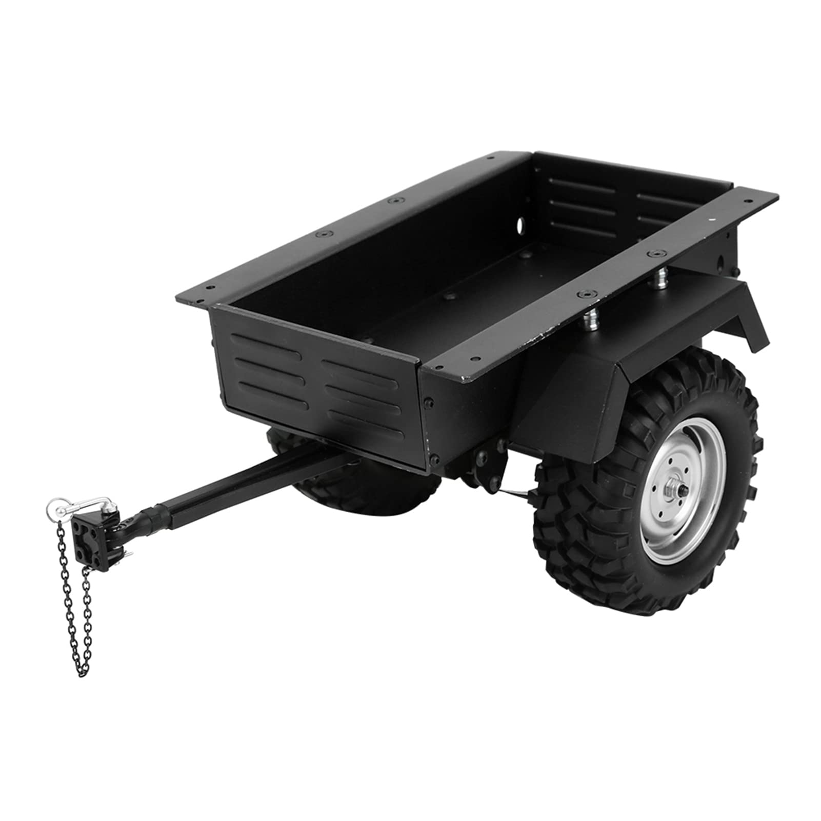 Stop Aluminium Wysoce Symulowanej Przyczepy - Model Pojazdu RC do Zabawek Pasujący do SCX10 1/10 RC Auto (czarny) (BLACK)