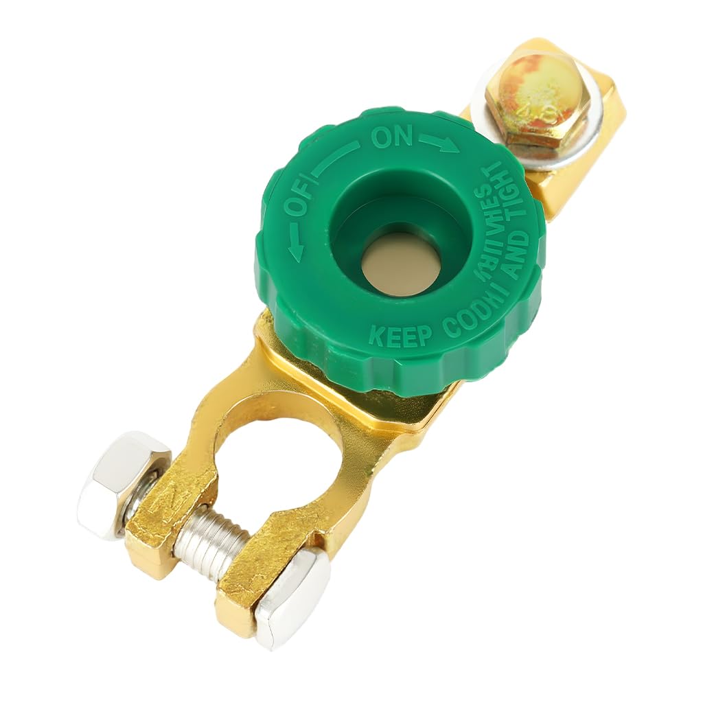 STHIRA® Heavy-Duty Car Battery Disconnect Switch, Universal 12V Top Post Cut Off Master Isolator, Anti-Theft Battery On Off Switch for Car, Truck,Power Control & Safety