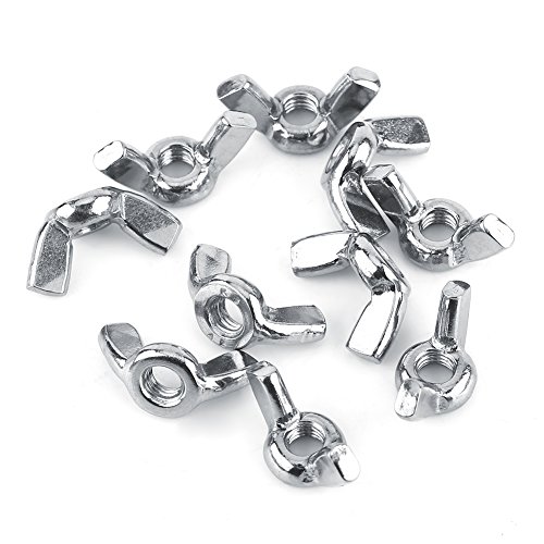 Wing Nut, DIN315 SS316 Stainless Steel 10 Pcs M3 M4 M5 M6 M8 (Optional) Butterfly Nuts Hardware Set(M5)