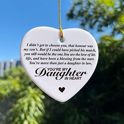 Image of Daughter in Law Gifts from Mother in Law, Christmas Birthday Gifts for Daughter in Law, Wedding Marriage Gift for Bride to Be, Ornament Keepsake Gift