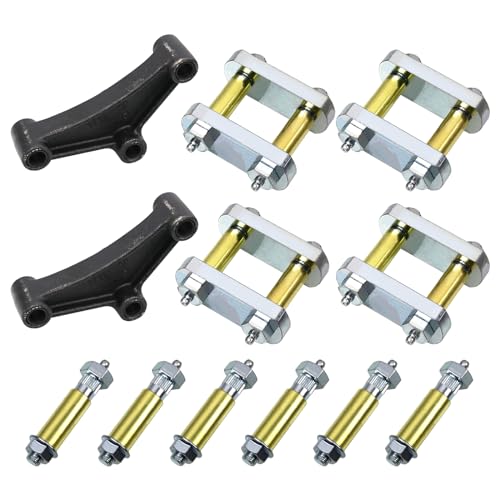 Sporacingrts Heavy Duty Shackle Upgrade Kit with 2Pcs Trailer Leaf Spring Equalizers EQ-104 Compatible with 33 Wheelbase Compatible with CRE3000 Stock and Equaflex Trailer Shackle kit
