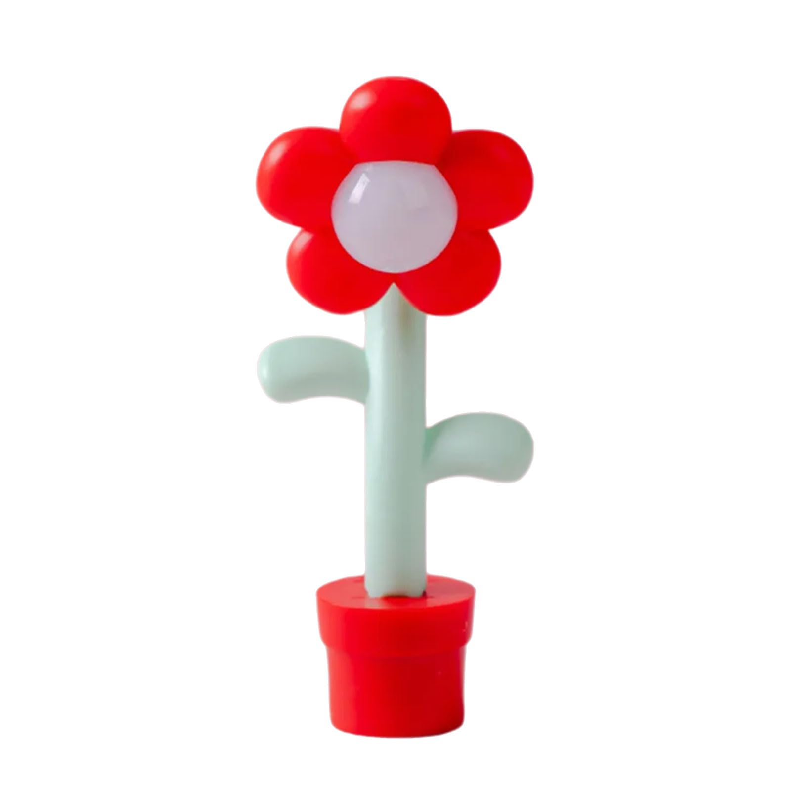 Hsioluted Girls Red Bedside Light Suitable For Parties And Travel Cartoon Night Lamp