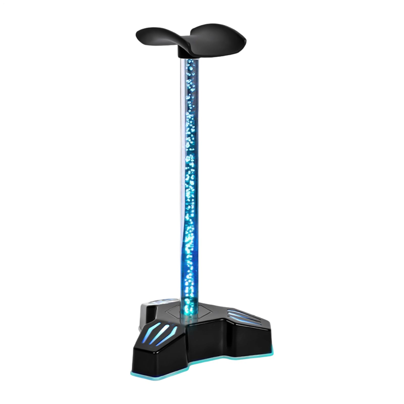 Supporto per Cuffie con Porte di Ricarica per PC con Illuminazione RGB | Porta Cuffie dotato di Caricabatterie per Desktop, Scrivania, Piano di Lavoro, Scaffale, Ufficio, Camera da
