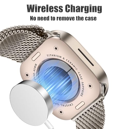 Boîtiers Métal Coque Apple Watch Série 9 8 7 45mm Étui Antichoc - 5