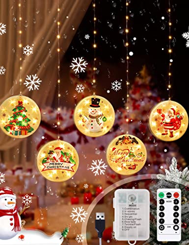 Luces Decorativas Navideñas Danolt Adornos Navideños Pintados Luces Colgantes De Navidad 3D Para Interior Exterior Jardín Partido Año Nuevo Ventana Regalo Cover