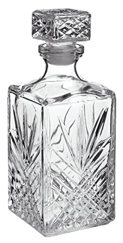 Bormiolio Rocco Whisky Karaffe Selecta (Farbe klar, Dekanter 1000 ml, spülmaschinenfest, Glaskaraffe mit Verschluss)