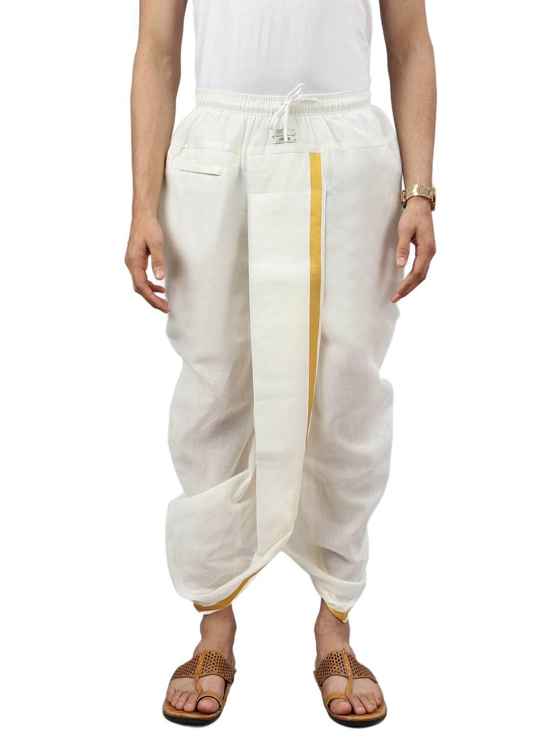 Readymade Panchakacham for Men| Traditional South Indian Wear | Easy-to-Drape Traditional South Indian Veshti for Ceremonies-picture-54