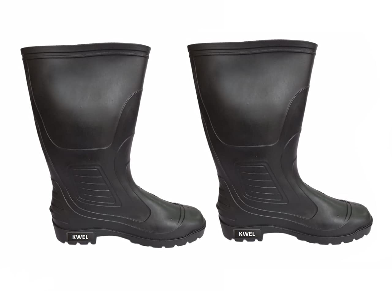 KWEL Gumboot Safety Shoes For Men Size 10 - Black (B09B5BPJ59) Amazon Price History, Amazon Price Tracker